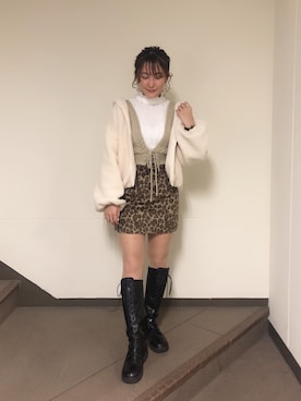 「Heather（ヘザー）のアイテム（パーカー）」を使った、S A E (tanapi)さん（レディース・158cm）の冬コーディネート