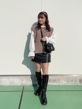 「セットアイテム」｜S A E (tanapi)さん（レディース・158cm）の冬コーディネート