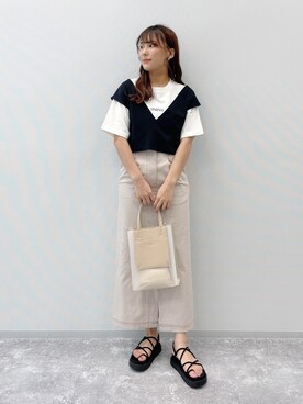 「ビスチェコーデ」｜S A E (tanapi)さん（レディース・158cm）の春コーディネート