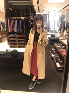 「ショッピング」｜「アイテム（トレンチコート）」を使った、Mai さん（レディース・148cm）の秋コーディネート