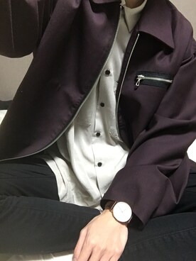 「Daniel Wellington」｜「アイテム（ブルゾン）」を使った、もつーさん（メンズ・179cm）の秋コーディネート