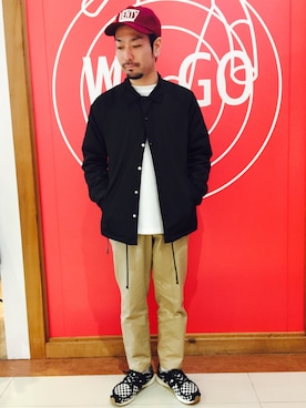 「アイテム（ブルゾン）」を使った、金城直輝さん（メンズ・170cm・30代）の冬コーディネート