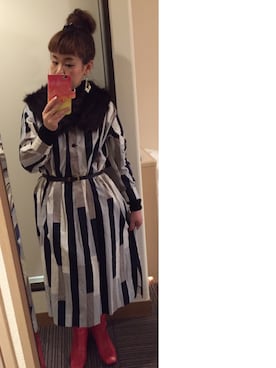 「PAMEO POSE」｜「アイテム（シャツワンピース）」を使った、マママママさん（レディース・153cm）の秋コーディネート
