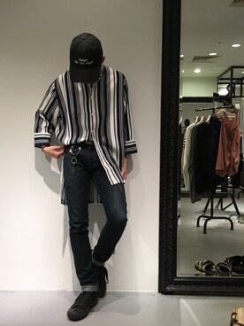 「lideal（リデアル）のアイテム（デニムパンツ）」を使った、ゆうたさん（メンズ・170cm）の春コーディネート