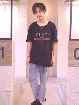 GUCCI（グッチ）のTシャツ/カットソーを使ったメンズ人気ファッション 