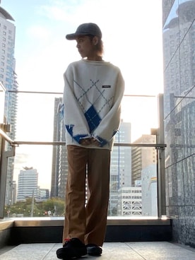 「Lui's（ルイス）のアイテム（帽子）」を使った、ゆうたさん（メンズ・170cm）の秋コーディネート