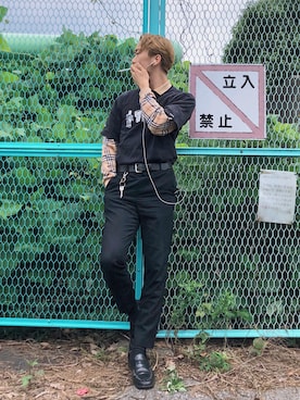 「アイテム（ポロシャツ）」を使った、KAIさん（メンズ・174cm・10代）の夏コーディネート