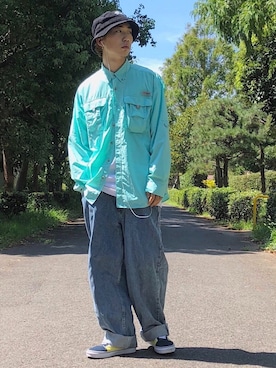 「SILVER TAB（シルバータブ）のアイテム」を使った、KAIさん（メンズ・174cm）の夏コーディネート