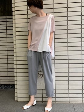 「TONAL（トーナル）のアイテム」を使った、TONALさん（レディース・160cm）の夏コーディネート