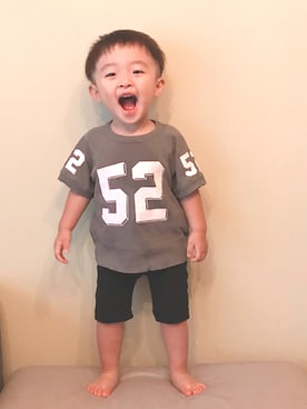 「雨の日」｜「アイテム（その他）」を使った、モリコさん（キッズ・80cm）の夏コーディネート