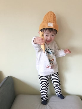 「2歳3ヶ月」｜「アイテム（その他）」を使った、モリコさん（キッズ・80cm）の冬コーディネート