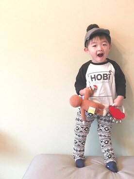 「2歳3ヶ月」｜「アイテム（その他）」を使った、モリコさん（キッズ・80cm）の冬コーディネート