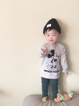 「2歳3ヶ月」｜「アイテム（その他）」を使った、モリコさん（キッズ・80cm）の冬コーディネート