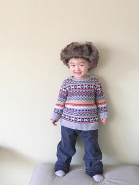 「2歳5ヶ月」｜「アイテム（その他）」を使った、モリコさん（キッズ・80cm）の冬コーディネート