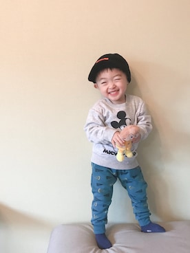 「むすこーで」｜「アイテム（雑貨/ホビー）」を使った、モリコさん（キッズ・80cm）の冬コーディネート