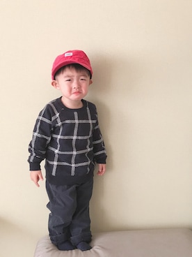 「2歳5ヶ月」｜「アイテム（その他）」を使った、モリコさん（キッズ・80cm）の冬コーディネート
