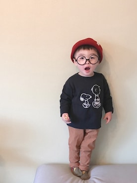 「2歳5ヶ月」｜「アイテム（その他）」を使った、モリコさん（キッズ・80cm）の冬コーディネート