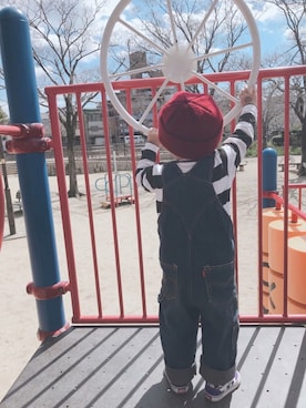 「BNT（ビーエヌティー　　）のアイテム」を使った、モリコさん（キッズ・80cm）の春コーディネート