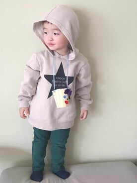 「2歳5ヶ月」｜「アイテム（その他）」を使った、モリコさん（キッズ・80cm）の冬コーディネート