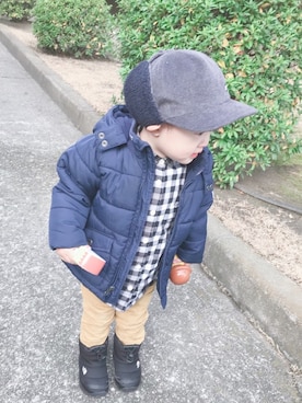 「ザノースフェイス」｜モリコさん（キッズ・80cm）の冬コーディネート