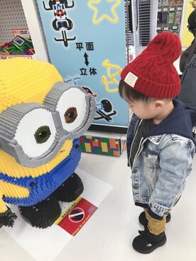 「2歳3ヶ月」｜「アイテム（パーカー）」を使った、モリコさん（キッズ・80cm）の冬コーディネート