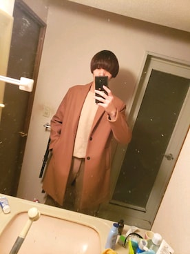 「韓国風コーデ」｜「アイテム（ダウンジャケット/コート）」を使った、koさん（メンズ・187cm）の秋コーディネート
