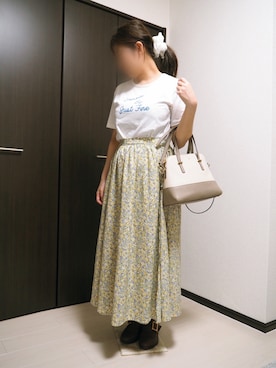 「アイテム（シュシュ）」を使った、なみこさん（レディース・158cm・20代）の春コーディネート