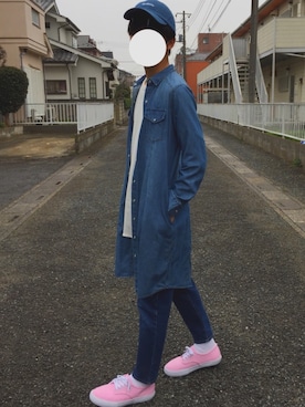 「Right-on（ライトオン）のアイテム（キャップ）」を使った、渡 邉  竜 輝さん（メンズ・174cm）の春コーディネート