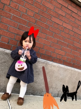 「wearhalloween2017」｜「アイテム（モカシン/デッキシューズ）」を使った、◡̈iさん（キッズ・90cm）の秋コーディネート