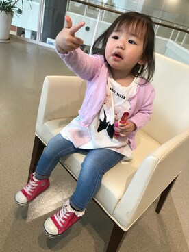 「ラベンダー」｜◡̈iさん（キッズ・90cm）の春コーディネート