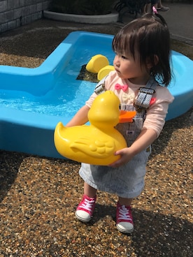 ◡̈iさん（キッズ・90cm）の春コーディネート