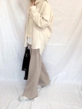 「SEVENDAYS=SUNDAY（セブンデイズサンデイ）のアイテム（パーカー）」を使った、かおるさん（レディース・155cm）の秋コーディネート