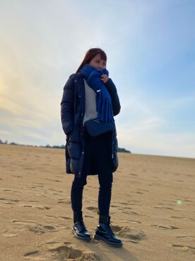 「Arnold Palmer（アーノルドパーマー）のアイテム（ジャケット/アウター）」を使った、Miiyさん（レディース・153cm）の冬コーディネート