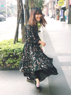「5（ファイブ）のアイテム（ワンピース/ドレス）」を使った、リリー♡さん（レディース・163cm）の冬コーディネート