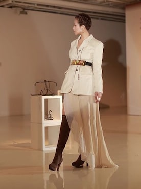 「DRIES VAN NOTEN（ドリスヴァンノッテン）のアイテム（テーラードジャケット）」を使った、hellovintage唯特质さん（レディース・165cm）の秋コーディネート