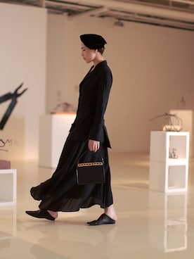 「Yohji Yamamoto（ヨウジヤマモト）のアイテム（カーディガン/ボレロ）」を使った、hellovintage唯特质さん（レディース・165cm）の秋コーディネート
