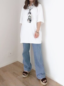 「Honeys（ハニーズ）のアイテム（チュニック）」を使った、ぷんさん（レディース・155cm）の夏コーディネート