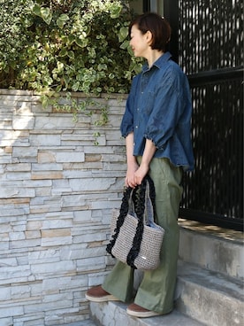 「H.A.K（ハク）のアイテム」を使った、naruさん（レディース・163cm）の夏コーディネート