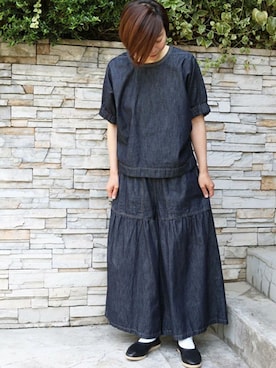 「H.A.K（ハク）のアイテム」を使った、naruさん（レディース・163cm）の夏コーディネート