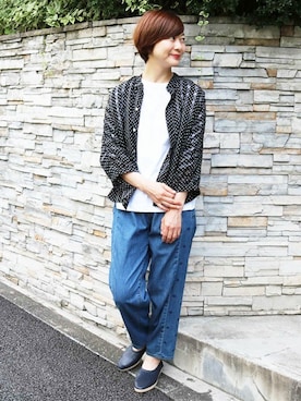 「H.A.K（ハク）のアイテム」を使った、naruさん（レディース・163cm）の夏コーディネート