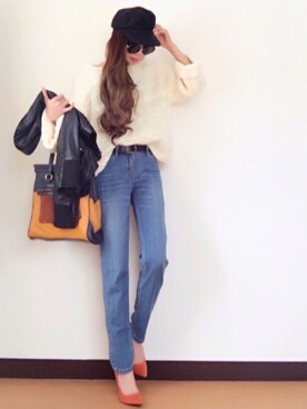 「Luz Llena (glifeed） （ラズレナグリフィード）のアイテム」を使った、haruさん（レディース・164cm）の冬コーディネート