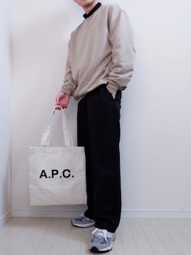 「トートバック」｜「アイテム（その他）」を使った、taigaさん（メンズ・165cm）の秋コーディネート