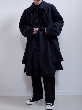 「LEMAIRE（ルメール）のアイテム（その他アウター）」を使った、taigaさん（メンズ・165cm）の冬コーディネート