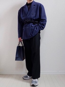 「LEMAIRE（ルメール）のアイテム（その他アウター）」を使った、taigaさん（メンズ・165cm）の冬コーディネート