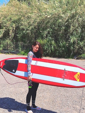 「ROXY（ロキシー）のアイテム（その他）」を使った、AKIRUさん（レディース・165cm）の秋コーディネート