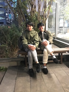 「snowpeak」｜「アイテム（ミリタリージャケット）」を使った、snowpeak_n_satonakaさん（メンズ・173cm）の春コーディネート