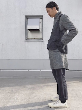 「DRIES VAN NOTEN（ドリスヴァンノッテン）のアイテム（パンツ）」を使った、snowpeak_n_satonakaさん（メンズ・173cm）の秋コーディネート