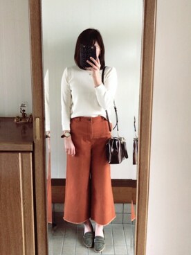 「アイテム（ローファー、グリーン系）」を使った、ことのさん（レディース・160cm）の春コーディネート