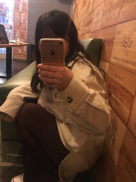 「GRL」｜「アイテム（ミリタリージャケット）」を使った、アイルさん（レディース・146cm）の春コーディネート