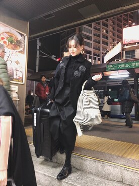 「tricot COMME des GARCONS（トリココムデギャルソン）のアイテム（シューズ）」を使った、Cさん（レディース・163cm）の春コーディネート